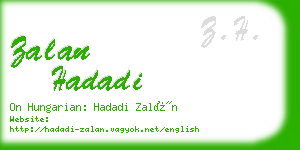 zalan hadadi business card